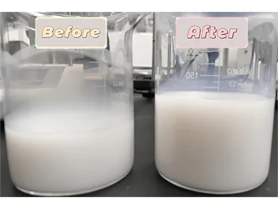 تشتيت محلول PVDF (بولي فينيلدين فلورايد) باستخدام جهاز الخالط عالي الضغط